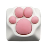 Keycap chat kawaii collector patte de chat blanc rose