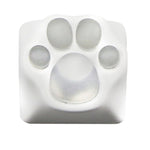 Keycap chat kawaii collector patte de chat blanc transparent