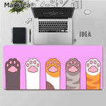 Tapis de souris chat kawaii motif pattes multi rose