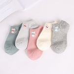 chaussette chat kawaii 5 paires pastel logo