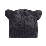 Bonnet chat kawaii hiver