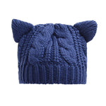 Bonnet chat kawaii hiver