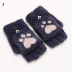 Gants chat kawaii hiver mitaine noir chat