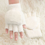 Gants chat kawaii hiver mitaine blanc chat