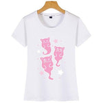 t-shirt chat kawaii blanc esprit