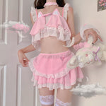 Lingerie chat kawaii maid neko rose