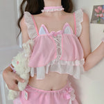 Lingerie chat kawaii maid neko rose