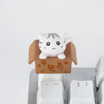 Keycap chat kawaii neko box blanc