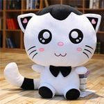 Peluche chat kawaii géante noir blanc