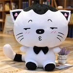 Peluche chat kawaii géante noir blanc