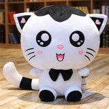 Peluche chat kawaii géante noir blanc