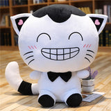 Peluche chat kawaii géante noir blanc