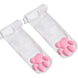 Collant chat kawaii 3D pattes de chat neko blanche