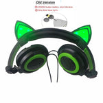 Casque chat kawaii lumineux LED pour PC Laptop Computer Mobile