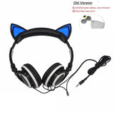 Casque chat kawaii lumineux LED pour PC Laptop Computer Mobile