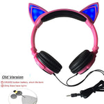 Casque chat kawaii lumineux LED pour PC Laptop Computer Mobile