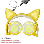 Casque chat kawaii lumineux LED pour PC Laptop Computer Mobile