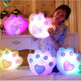 Peluche chat kawaii patte lumineuse