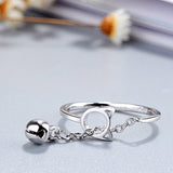 bague chat en argent kawaii