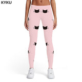 Legging chat kawaii rose